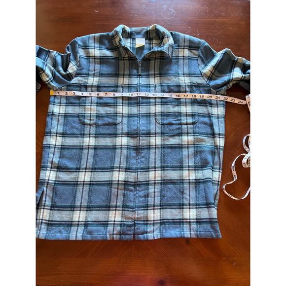 Classics by Jantzen Vintage Blue Plaid Shirt Jacket Size S - Picture 7 of 10